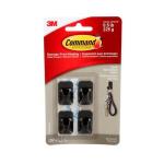 3M 70009107957 Command Hook - Matte Black 17032MB Small - 4 Pack