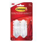 3M 10347 Command Hook 17081-2VP Designer Small Medium White, Pack of 4