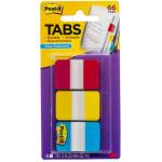 3M 10490 Post-it Tabs 686-RYB 25x38mm Primary, Pack of 3