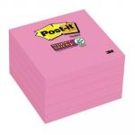 3M XP006002057 Post-it Super Sticky Notes 654-5SSNP 76x76mm Neon Pink, Pack of 5