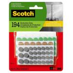 3M 70006969094 Scotch Protective Dots SP860-NA Asst Sizes, Pack of 194