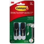 3M 11187 Command Outdoor Hook 17065S-AWES Medium Steel Wire, Pack of 2