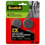 3M 11260 Scotch Felt Pads SP871 Heavy Duty 3.8cm Round, Pack of 4