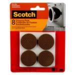 3M 11261 Scotch Gripping Pads 3.8cm Round Brown, Pack of 8