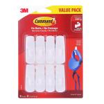 3M 11345 Command Hook 17102-8 Small White, Value Pack of 8