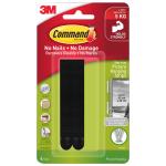 3M Command UU013005028 Picture Hanging Strips 17207BLK-4 Narrow Black - Pack of 4 Sets