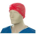 Matthews MPH30040 Polypropylene Crimp Hats - Red, 530mm Wide, 12gsm (1000)