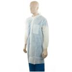 Matthews MPH30450 Polypropylene Domed Laboratory Coat - White, L, 45gsm (25)      1 Coat/Pack 25 Coats/Box 40 Boxes/Pallet, priced for Per Each, MOQ is 1 Box