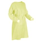 Matthews MPH30492 Polypropylene Coated Isolation Gown - Yellow, 1200mm x 1400mm, 40gsm (40) Liquid Proof           1 Gown/Pack 40 Gowns/Box 40 Boxes/Pallet, priced for Per Each, MOQ is 1 Box