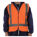 Matthews Hi Visibility Day / Night Safety Vest - Orange - M 120g Polyester Fabric - 1 Vest / Pack - 24 Vests / Box - Priced for 1 Vest - MOQ is 1 Box