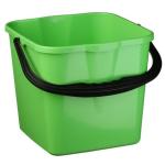 Matthews MPH33557 Plastic Square Bucket - Green, 12L Capacity (24)   1 Bucket/Pack 24 Buckets/Boxpriced Per Each, MOQ 1 Bucket