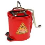 Matthews MPH33572 Metal Wringer Bucket - Red, 16L Capacity (2) 1 Bucket/Pack 2 Buckets/Box 40Boxes/Pallet, priced for Per Each, MOQ is 1 Bucket