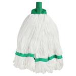 Matthews MPH33623 Looped Microfibre Mop Head - White/Green, 25mm x 350g / 330mm (12) 1 Head/Pack12Heads/Box priced Per Each, MOQ 1 Unit