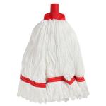 Matthews MPH33624 Looped Microfibre Mop Head - White/Red, 25mm x 350g / 330mm (12) 1 Head/Pack 12Heads/Box priced Per Each, MOQ 1 Unit
