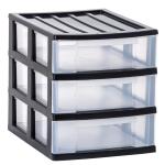 Taurus Desk Organiser 3 Drawer A4 Charcoal