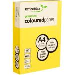 OfficeMax Tinted 2450941 A4 80gsm Yummy Yellow Premium Colour Copy Paper, Pack of 500 Ream A grade Multipurpose Laser, Copier, Inkjet, Price for per Ream (5reams/box)