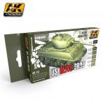 AK Interactive AK131 Colour Set - Olive Drab Modulation Set