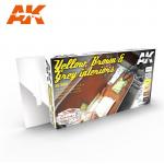 AK Interactive AK9020 Colour Set - Yellow, Brown, and Interiors