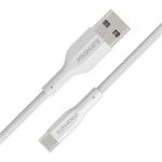 Promate XCORD-AC 2A - 480Mbps USB-A to USB-C Cable - 1m - White Super Flexible - Data & Charge