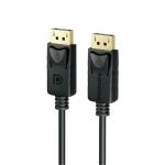 Promate DPLINK-120 8K 60Hz - 32.4Gbps DisplayPort Cable - 1.2m - Black Secure Clip Lock - Dynamic HDR - 3D Video - PVC
