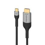 Promate MEDIACORD-8K 8K 60Hz - 48Gbps USB-C to HDMI Cable - 1.8m - Silver/Black Plug & Play - PVC