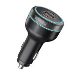 Promate 230W Rapid Charge Car Charger with Dual PD & QC Ports. 140W & 45W PD for Notebooks, MacBooks, Smartphones & Tablets. Automatic Voltage Regulation.