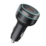 Promate POWERDRIVE-230 230W Rapid Charge Car Charger with Dual PD & QC Ports. 140W & 45W PD for Notebooks, MacBooks, Smartphones & Tablets. Automatic Voltage Regulation.