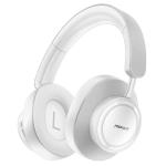 Promate TAKT.WHT  HiFi Stereo Wireless Over Ear Ergonomic Headphones. Up to 12 Hours Playing Time,400mAh Battery, Soft Fabric 3D Earmuffs for Extended Comfort, Aux Support, Effortless Button Control, White.