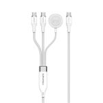 Promate 100W PD - 480Mbps USB-C Multi-Connector Cable - 1.4m - White Apple Watch Charger - 2x USB-C Connectors - Data & Charge