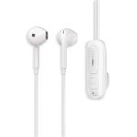 Promate LATCH.WHT  Clip-On BT Wireless Dynamic Earphones with Magnetic Collar Clip Up to12hrsPlaytime, Inline Controls, Ergonomic Earbuds, 90mAh Battery Capacity, 10m Operating Distance. White
