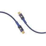 Promate LUCIDLINE-CC120N  1.2m USB-C to USB-C Ultra-Fast 100W PD Cable with Transparent Connectors.Supports Data & Charge, LED Light, Gold Plated Connectors, Supports Transfer Rate 480Mbps. Navy Colour
