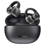 Promate AIRCLIP-BLK  Open Ear Clip-on Bluetooth Earbuds with Intellitouch Smart Control.Includes500mAh Recharging Battery Case, Up to 28 Hours Play Back, Water Resistant, Black