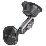 Promate FLEXDRIVE-QI2  FlexiGrip 15W MagSafe Qi2 Wireless Charger with Flexible Dual Ball Joints for Better Viewing Angles, Windshield or Dashmount, Cradleless 360 Design.