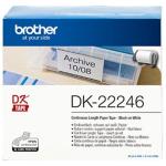 Brother Genuine DK-22246 Continuous Paper Label Roll Black on White, 103mm wide, 30.48m long for QL1100,QL1110NWB,QL-1050,QL1050N, QL-1060N