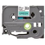 Brother TZE-751 - 24 mm Black on green tape