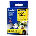 BROTHER TZEFX631 12mm BLK on YELLOW flexible tape