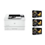 HP Business Printer Startup Pack Includes one 4001DN Mono Laser Printer & 1500 Sheets A4 Paper Duplex Print - Gigabit Ethernet - For Small Business/Education