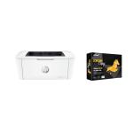 HP Home Printer Startup Pack Includes one LaserJet  M110we Printer & 500 Sheets A4 Paper World Smallest Printer in its Class - Instant Ink Enabled: 6 Months Instant Ink Toner Trial Included - 2 Year Warranty