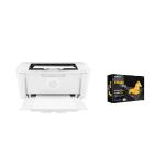 HP Home Printer Startup Pack Includes one M110w Laser Printer & 500 Sheets A4 Paper An Efficient High-Quality Printer that fits your space and your budget.
