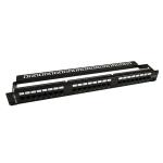 Dynamix PP-C6-24LCSB 24 Port 19" Cat6 UTP  Patch Panel with plastic labelling  kit - Rear Support Bar - T568A &  T568B Wiring - Dual 110/Krone IDC