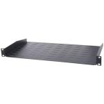 RackPower SF025A250F-B Shelf Cantilever Fixed 25kg 250d 1U 19" Width Ventilated Black with Mounting kit