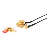 RF Elements Coaxial Cable - 10cm RP-SMA Female Bulkhead to MMCX Male RA