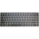 OEM HP EliteBook Folio 1040 G3, US Backlit Keyboard (Silver), PN: 844423-001 818252-001