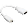 Raspberry Pi Official White Mini HDMI (Male) to Standard HDMI (Female) Adapter Cable, 10cm Cable Raspberry Pi Official White Mini HDMI (Male) to Standard HDMI (Female) Adapter Cable, 10cm Cable