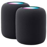 Apple HomePod (2nd Generation) - Bundle of 2 - Midnight Smart Home WiFi Speakers - Stereo pairing, Spatial Audio, Dolby Atmos (Apple TV 4K required)