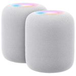 Apple HomePod (2nd Generation) - Bundle of 2 - White Smart Home WiFi Speakers - Stereo pairing, Spatial Audio, Dolby Atmos (Apple TV 4K required)