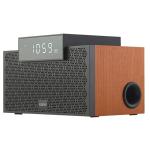 Edifier MP260 20W Portable Tabletop Bluetooth Alarm Clock Speaker - Brown Premium Wooden Finish - 3.5mm + USB + Micro SD Inputs - Auto-Brightness - Powerful Bass - Up to 7 Hours Playtime