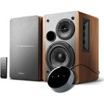 Edifier R1280T + WiiM Mini bundle 42W Powered Bookshelf Speakers - Brown - Includes WiiM Mini Streamer worth $189 with Bluetooth + Apple AirPlay + Spotify Connect - Room Correction - Optical + 3.5mm inputs