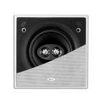 KEF Ultra Thin Bezel 6.5" Dual Stereo Square In-Ceiling Speaker Asymmetrical Tweeter Island for wide Off-Axis Response - 19 Aluminium Dome Tweet & Tangerine Waveguide - 160mm Extended Response Bass Driver