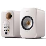 KEF LSX II Wireless Mini Monitor Speakers. 4 inch Uni-Q Driver with MAT. Wireless Pairing,Optical,HDMI. Bluetooth, Arplay 2, Colour - Mineral White. Sold as a Pair